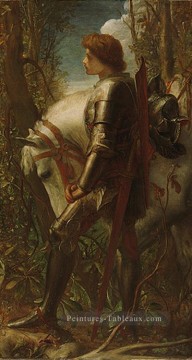 Sir Galahad symboliste George Frederic Watts Peinture à l'huile